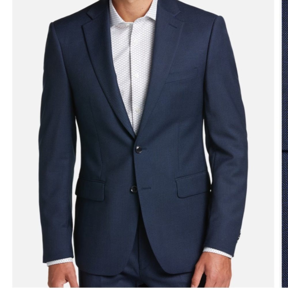 Calvin Klein Navy Blue Sports Jacket wool single breasted, 44L